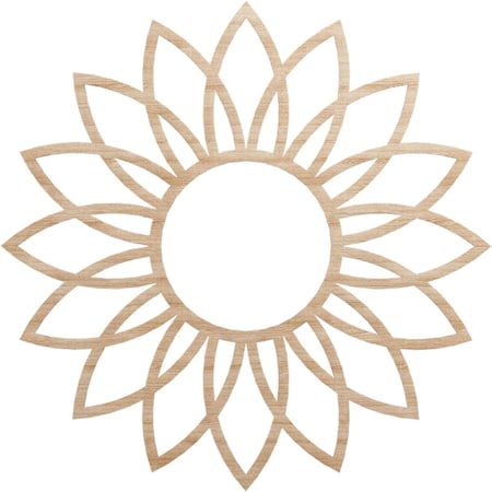 Ekena Millwork Daisy Wood Fretwork Pierced Ceiling Medallion, Alder, 34"OD x 11 7/8"ID x 1/4"T CMWP34X34X0250DAAL